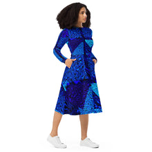 Load image into Gallery viewer, All-over print long sleeve midi dress Laila Lago & C. by Iannilli Antonella