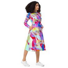 Load image into Gallery viewer, All-over print long sleeve midi dress Laila Lago & C. by Iannilli Antonella