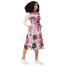 Carica l'immagine nel visualizzatore di Gallery, All-over print long sleeve midi dress Laila Lago & C. by II,A.