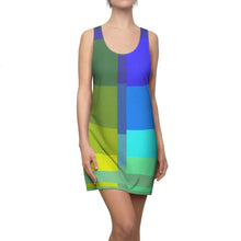 Carica l'immagine nel visualizzatore di Gallery, Dress with summer art print designed by Laila Lago & C. by Iannilli Antonella