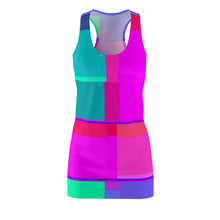 Carica l'immagine nel visualizzatore di Gallery, Dress with summer art print designed by Laila Lago & C. by Iannilli Antonella