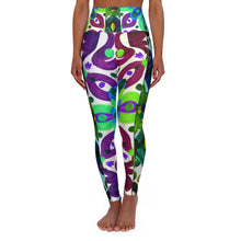 Carica l'immagine nel visualizzatore di Gallery, High Waisted Yoga Leggings with Art Print Laila Lago & C. by Iannilli Antonella
