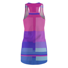 Carica l'immagine nel visualizzatore di Gallery, Dress with summer art print designed by Laila Lago & C. by Iannilli Antonella