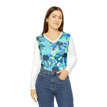 Load image into Gallery viewer, Women's Long Sleeve V-neck Shirt (AOP) Laila Lago & C. by I.A.