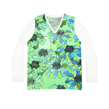 Load image into Gallery viewer, Women's Long Sleeve V-neck Shirt (AOP) Laila Lago & C. by I.A.