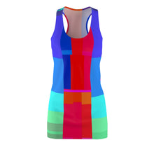 Carica l'immagine nel visualizzatore di Gallery, Dress with summer art print designed by Laila Lago & C. by Iannilli Antonella