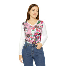 Load image into Gallery viewer, Women's Long Sleeve V-neck Shirt (AOP) Laila Lago & C. by I.A.