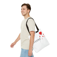 Load image into Gallery viewer, Graphic Tote Bag – "RED COLOR" Cosmetic Makeup Print
