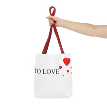 Load image into Gallery viewer, Graphic Tote Bag – "RED COLOR" Cosmetic Makeup Print
