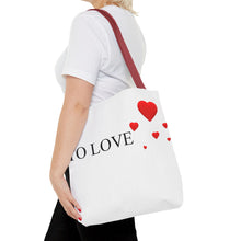 Load image into Gallery viewer, Graphic Tote Bag – "RED COLOR" Cosmetic Makeup Print
