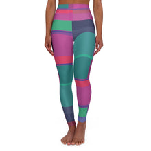 Carica l&#39;immagine nel visualizzatore di Gallery, Leggings linea-Arcani maggiori verde rosa-
