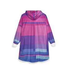 Load image into Gallery viewer, Coperta con cappuccio linea -Arcani maggiori arancio viola verde-
