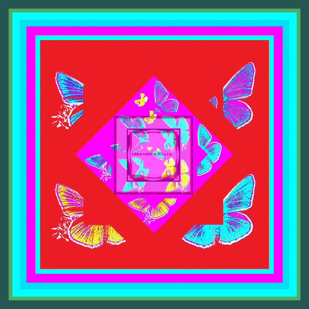 Foulard artistico in seta linea Contrasti