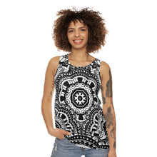 Load image into Gallery viewer, Mandala Black &amp; White All-Over Print Tank Top
