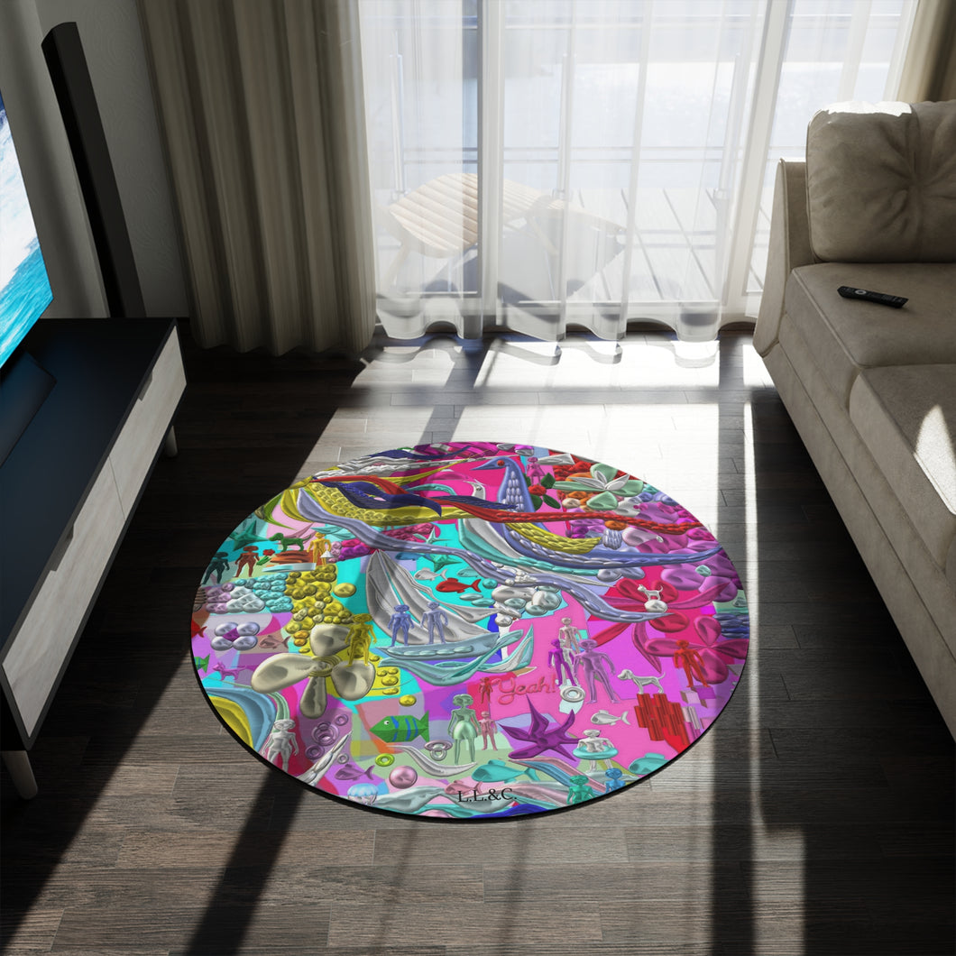 Tappeto rotondo linea-Vita sottomarina-