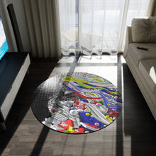 Load image into Gallery viewer, Tappeto rotondo linea -Il vento il sole-
