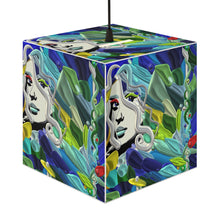 Load image into Gallery viewer, Lampada a forma di cubo con stampa artistica linea-IL FIUME DI GALATEA-
