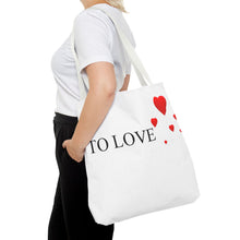 Load image into Gallery viewer, Graphic Tote Bag – "RED COLOR" Cosmetic Makeup Print
