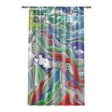 Carica l&#39;immagine nel visualizzatore di Gallery, Tenda con stampa artistica linea-Mistery-
