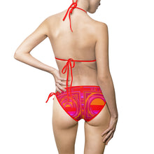Carica l&#39;immagine nel visualizzatore di Gallery, Bikini con stampa artistica linea -Rubino-
