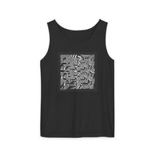 Carica l'immagine nel visualizzatore di Gallery, Abstract Monochrome Square Tank — Geometric Black &amp; White Art
