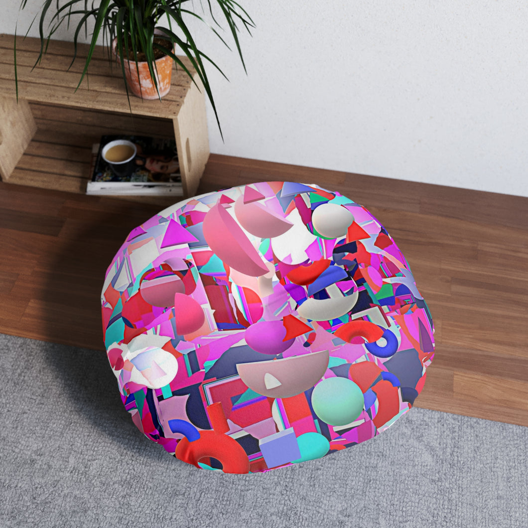 Tufted Floor Pillow, Round Laila Lago & C. by I.A.