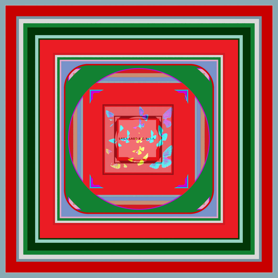Foulard artistico in seta linea Contrasti