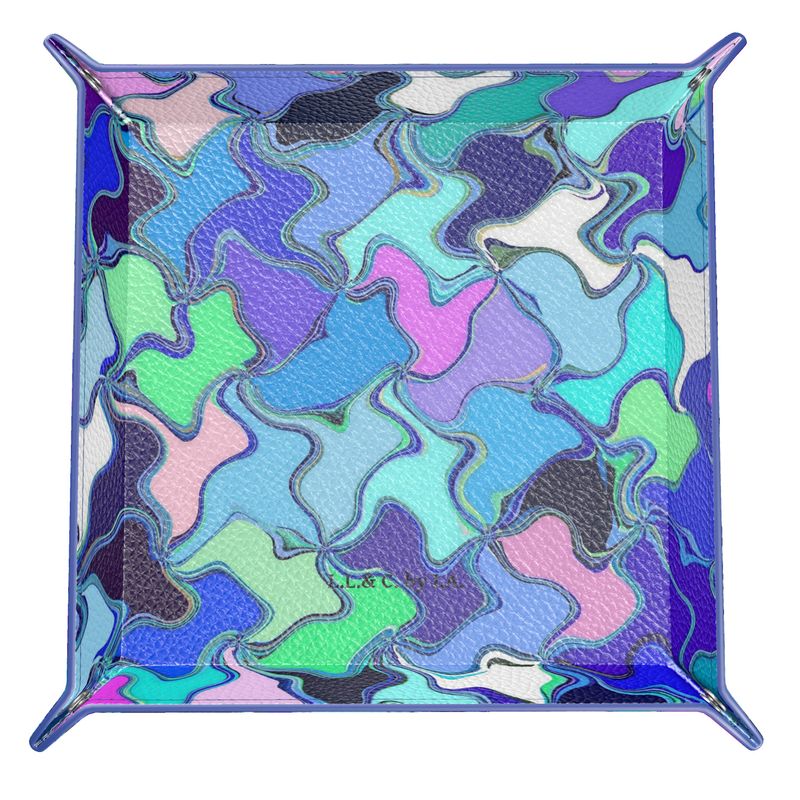 Svuota tasche in pelle con stampa artistica linea MOSAICO