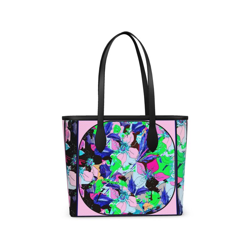 Borsa in pelle linea I fiori entra nel sogno (Fatta a mano artigianalmente)