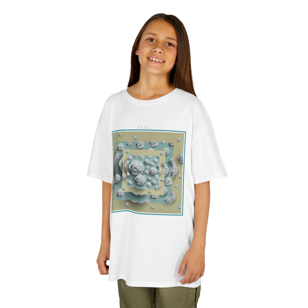 Maglietta con stampa artistica linea -Bimbi sereni-