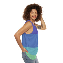 Carica l'immagine nel visualizzatore di Gallery, Striped Pastel Tank Top — Blue Gradient All-Over Print
