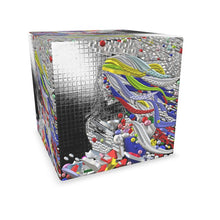 Carica l&#39;immagine nel visualizzatore di Gallery, Elegante cubo con stampa artistica linea -IL VENTO IL SOLE-
