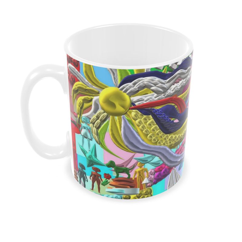 Tazza con stampa artistica linea -Vita sottomarina-