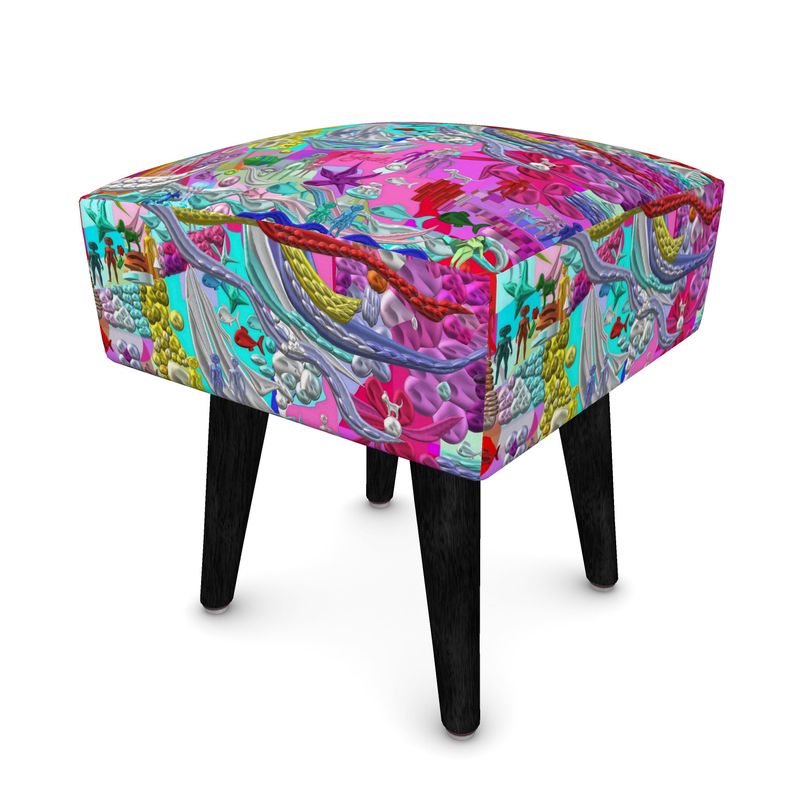 Pouf poggiapiedi linea -Vita sottomarina-