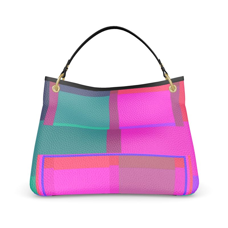 Borsa in pelle linea-Arcani Maggiori verde rosa-