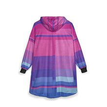 Load image into Gallery viewer, Coperta con cappuccio linea -Arcani maggiori arancio viola verde-
