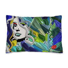 Carica l'immagine nel visualizzatore di Gallery, Federa in seta con stampa artistica linea -IL FIUME DI GALATEA-
