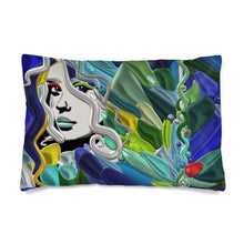 Carica l'immagine nel visualizzatore di Gallery, Federa in seta con stampa artistica linea -IL FIUME DI GALATEA-
