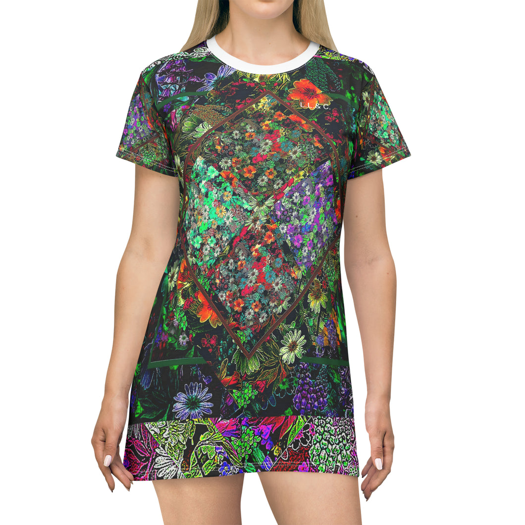 All Over Print T-Shirt Dress Laila Lago & C. by Iannilli Antonella