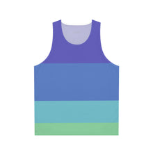 Carica l'immagine nel visualizzatore di Gallery, Striped Pastel Tank Top — Blue Gradient All-Over Print
