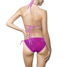 Carica l&#39;immagine nel visualizzatore di Gallery, Bikini con stampa artistica linea -Rubino-
