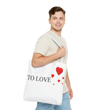 Load image into Gallery viewer, Graphic Tote Bag – "RED COLOR" Cosmetic Makeup Print
