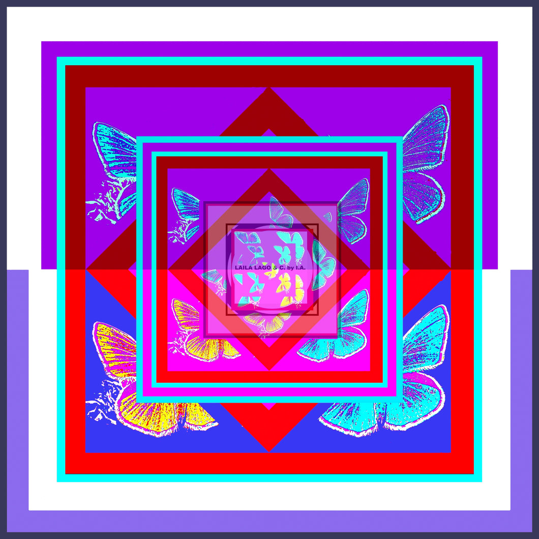 Foulard artistico in seta linea Contrasti