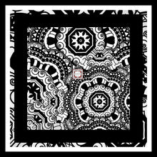 Carica l&#39;immagine nel visualizzatore di Gallery, Foulard in seta  linea Multi grafica
