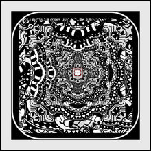 Carica l&#39;immagine nel visualizzatore di Gallery, Foulard in seta linea Multi grafica
