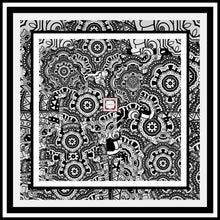 Carica l&#39;immagine nel visualizzatore di Gallery, Foulard in seta  linea Multi grafica
