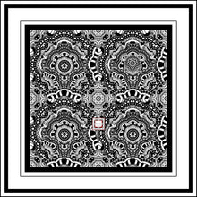 Carica l&#39;immagine nel visualizzatore di Gallery, Foulard in seta linea Multi grafica
