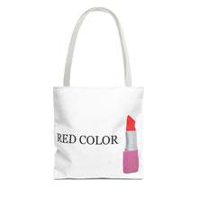 Load image into Gallery viewer, Lipstick Graphic Tote Bag – "RED COLOR" Cosmetic Makeup Print
