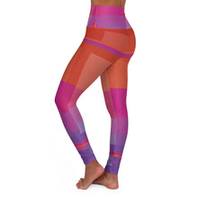 Carica l&#39;immagine nel visualizzatore di Gallery, Leggings linea-Arancio viola verde-
