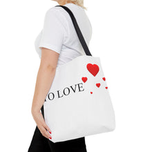 Load image into Gallery viewer, Graphic Tote Bag – "RED COLOR" Cosmetic Makeup Print
